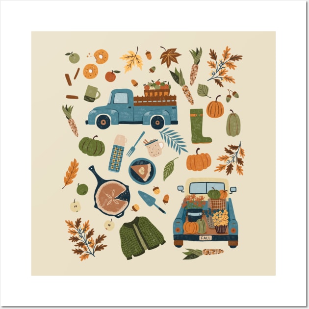 Autumn Outing Wall Art by YuanXuDesign